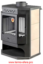 Печь-камин БАВАРИЯ ПРИЗМАТИК с плитой