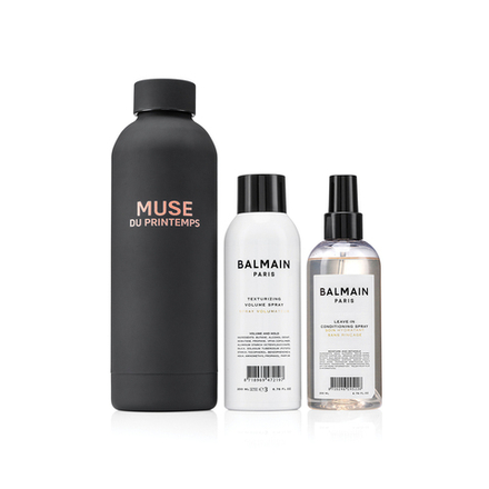 Balmain Hair Couture набор с черной бутылкой Limited Edition Muse du Printemps styling Set
