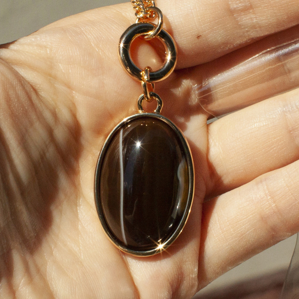 Колье Fiore Luna COFFE AGATE LN5153 BR/G