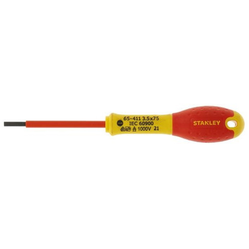 STANLEY, 0-65-411, ОТВЕРТКА ЭЛЕКТРИКА "FATMAX" ПОД ПРЯМОЙ ШЛИЦ 3,5 Х 75ММ, шт