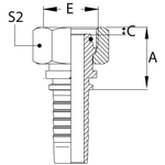 Фитинг DN 38 DKO-S (Г) 52x2 38