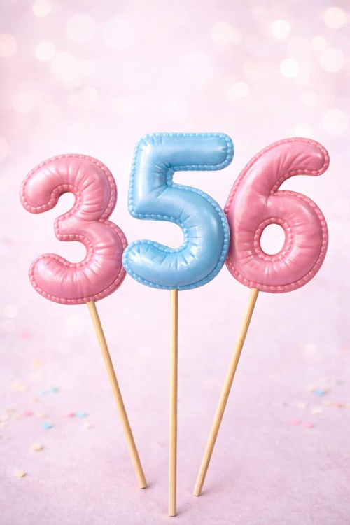 Цифра-шарик из шоколадной глазури