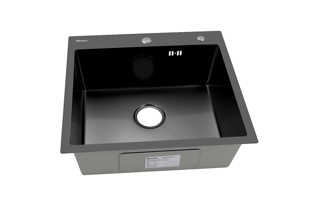 Мойка Arona ARS 500*505 black pvd nano Анкона