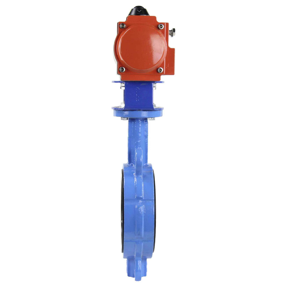 Water Butterfly Valve Elephant st-316l-nbr-elephant-sa, body material - carbon steel WCB, disk material - stainless steel AISI 316L, seal - NBR, pneumatic actuator operated