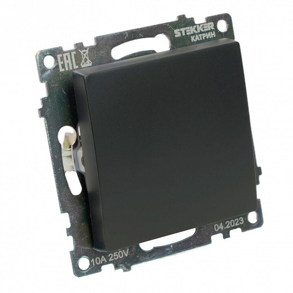 Переключатель перекрестный одноклавишный без рамки Stekker Катрин 49177