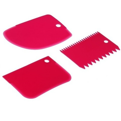 Набор кондитерских шпателей, 3 штуки, пластик