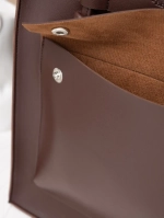 Сумка тоут коричневая из экокожи