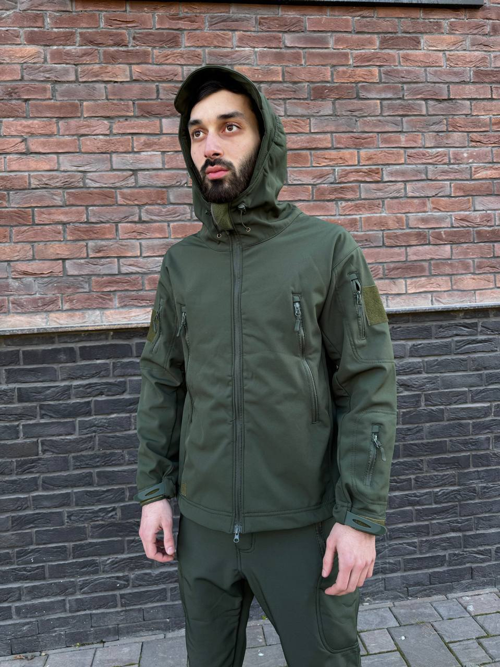Тактический демисезонный костюм / softshell / олива