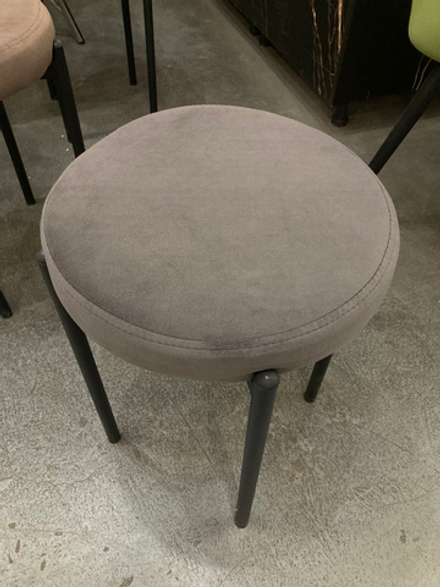 Табурет Лондон каркас черный основание велюр графит