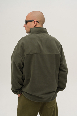 Толстовка KUL'TURA "HALF ZIP FLEECE" Хаки