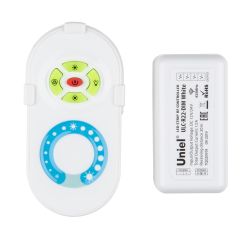ULC-R22-DIM White Контроллер для управления яркостью одноцветных светодиодных источников света с пультом с ДУ. Цвет пульта белый. Упаковка блистер.