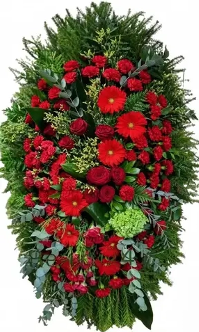 Траурный венок из живых цветов №38