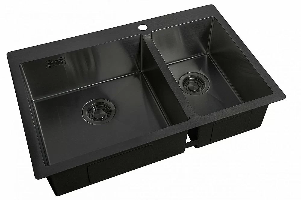 Мойка кухонная Zorg Light ZL R 780-2-510-L Черная
