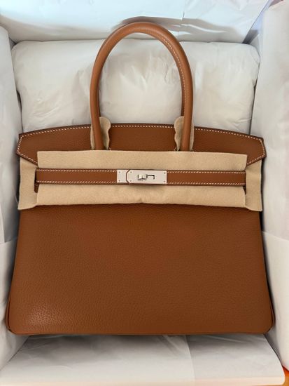 Cумка Hermes Birkin 30 Gold Togo Palladium Hardware 