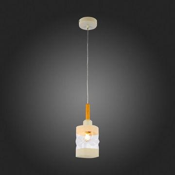 SLE114503-01 Подвес Белый, Светлое дерево/Белый, Прозрачный E27 1*60W ABIRITTO