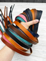 Тонкие полосы ременной кожи Микс (3,0-3,5 мм)