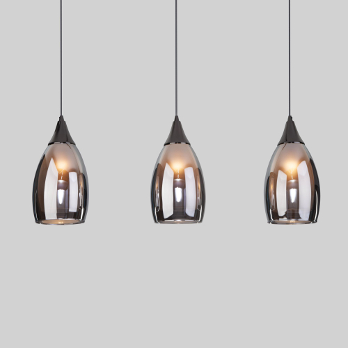 Подвесной светильник со стеклянным плафоном 50285/3 черный жемчуг