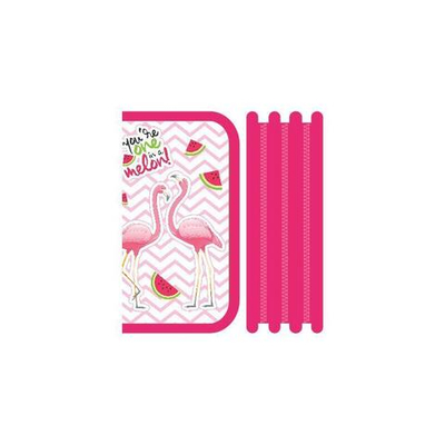 Пенал 3 секц. большой, печать на ткани 190*105 "Фламинго 2020" (Пчелка)