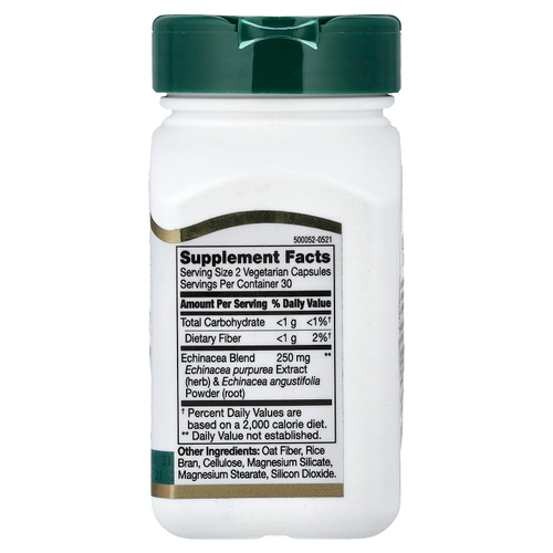 21st Century, Комплекс с эхинацеей, 60 вегетарианских капсул (125 мг на капсулу)