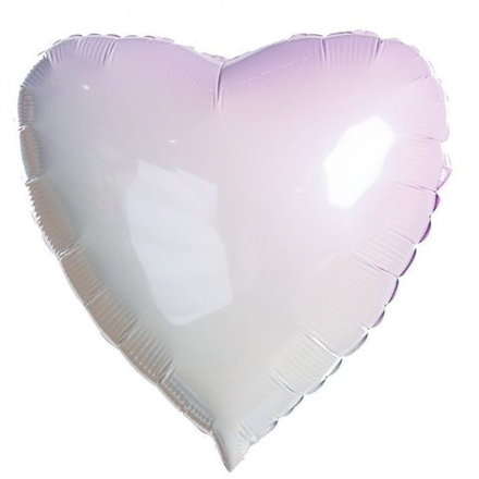 Шар "Сердце с бело-розовым градиентом" 46 см
