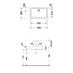 Раковина Duravit Vero 455600000 накладная 60 см, цвет белый