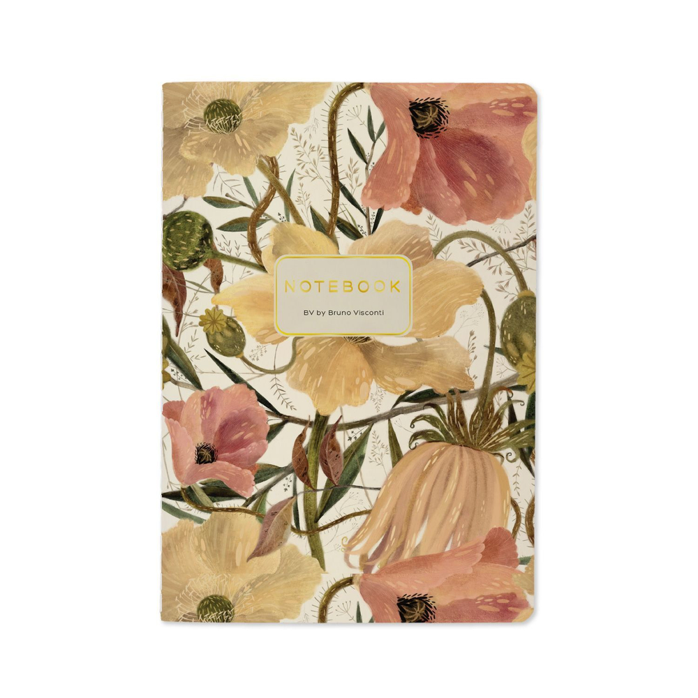 Записная книжка А5  40л. картон, мягк.пер. "Flora. Цветочная страсть" лин.