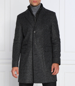 пальто h-hyde-j-bib-pad-224 BOSS BLACK - графитовый(50479570)