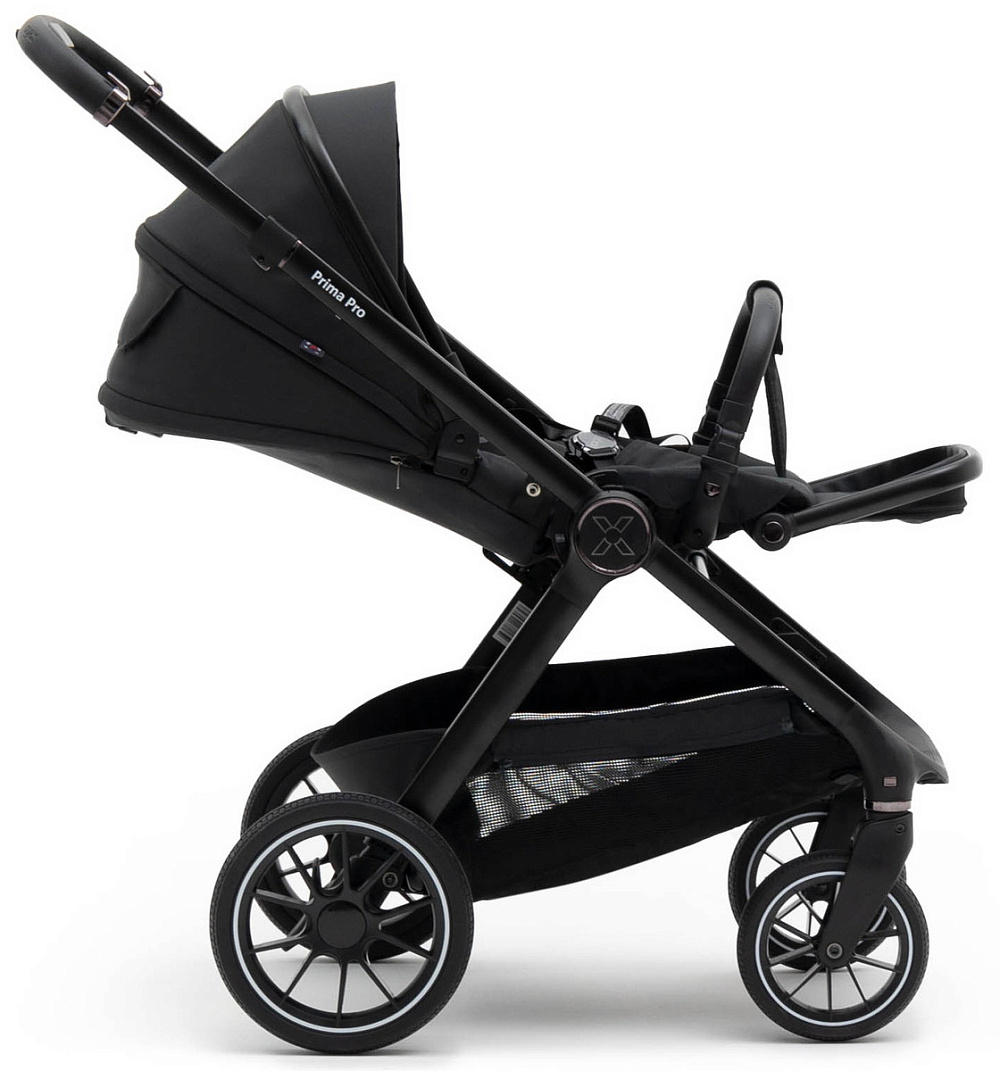 Коляска Agex Prima Pro 3 в 1 с автокреслом i-Team ATG080 Grey APA657 Midnight Grey (Темно-серый)