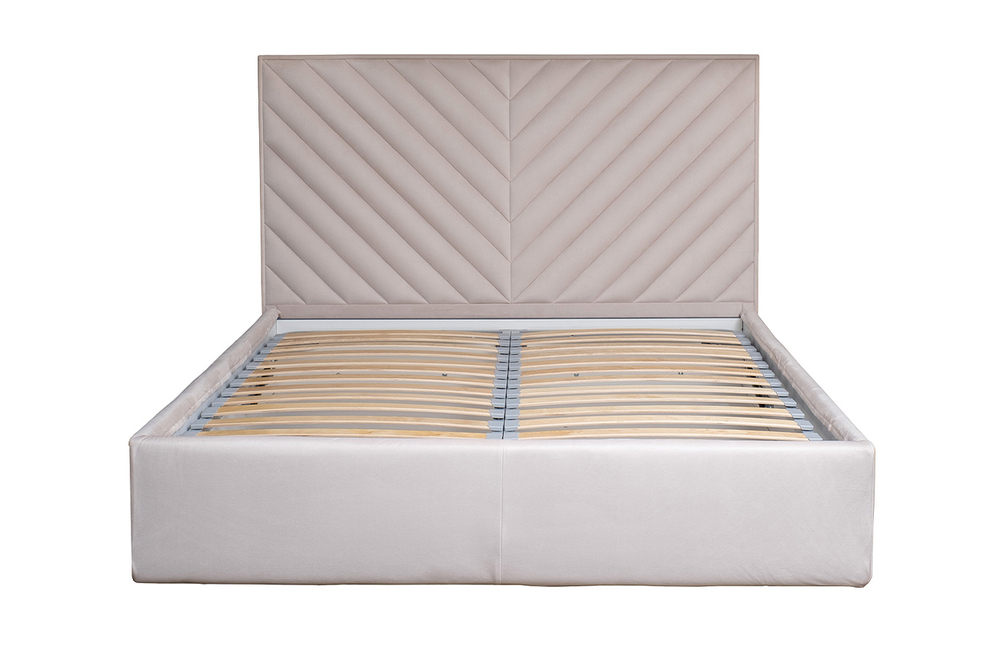 Кровать Garda Decor Милано Базовая (Milano Basic) c подъем.мех.велюр бежевый Colt002 173*220*125