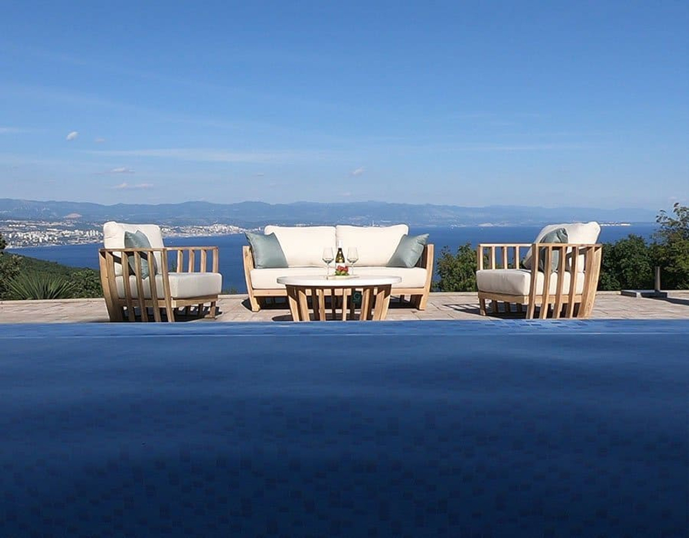 Диван деревянный двухместный Tagliamento Woodland, натуральный, бежевый