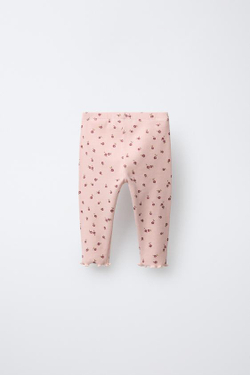 ZARA ЛЕГИНСЫ В РУБЧИК С ЦВЕТОЧНЫМ ПРИНТОМ, РАЗНОЦВЕТНЫЙ