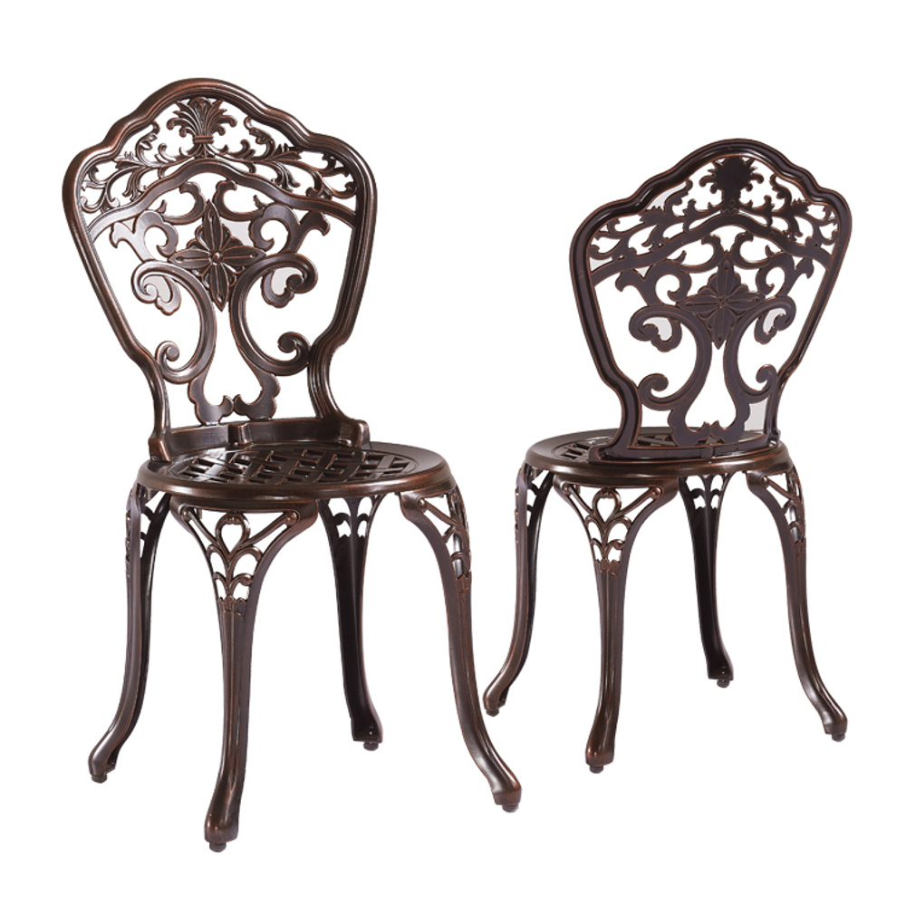 Кофейный набор из литого алюминия стол Макао D68 + 2 стула Нью Йорк