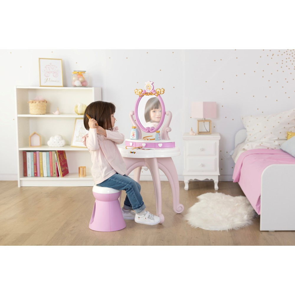 Детский туалетный столик 2в1 Smoby Disney Princess 320250 с 10 аксессуарами от 3 лет — фото 7