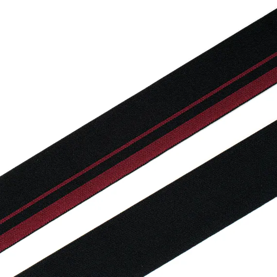 Резинка широкая, черная/бордо 35 мм, Германия