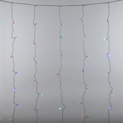 ULD-C3020-160-DTA MULTI IP20 Занавес светодиодный. 3х2м. 160 светодиодов. Разноцветный свет. Провод прозрачный. TM Uniel