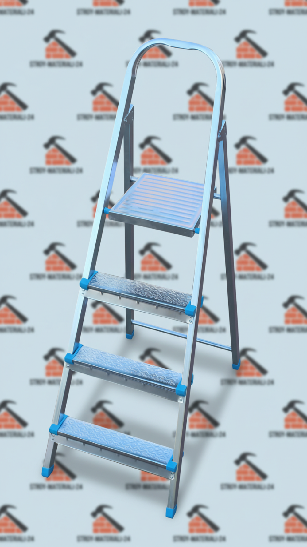 Лестница-стремянка стальная 4 ступени 77 см ЯРУС оцинкованные