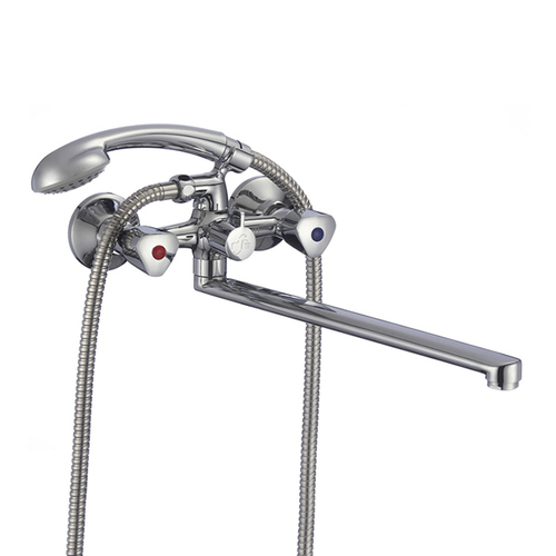 Смеситель для ванны и раковины 1/2 кер Milardo TRISBL2M10 "Tring"излив 324мм с аксесс. ХРОМ