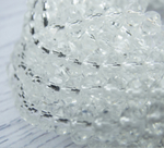 БП001НН46 Хрустальные бусины "рондель", цвет: белый прозрачный, размер 4х6 мм, кол-во: 58-60 шт.