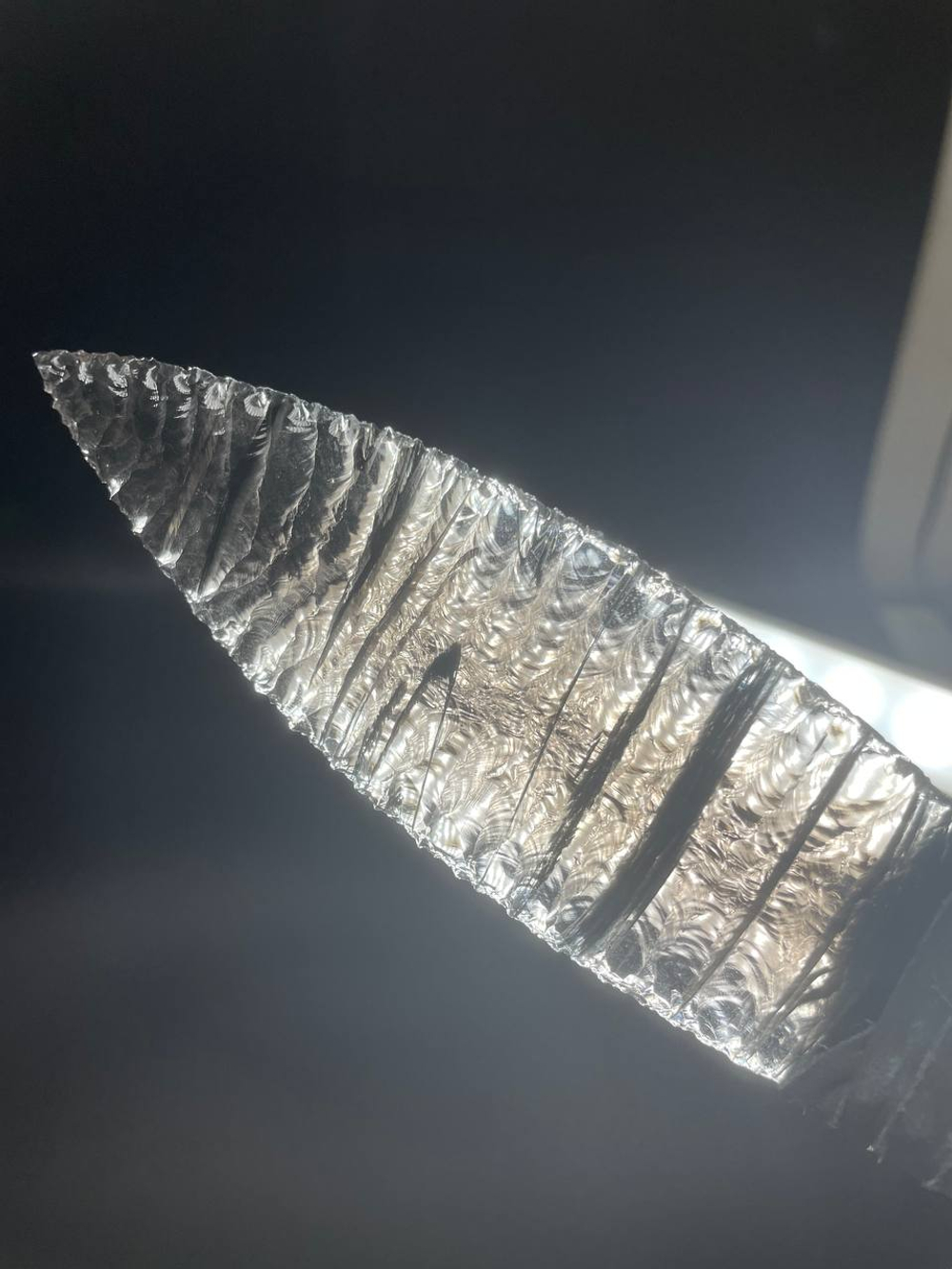 Обсидиановый клинок рукоять Агат 25 см