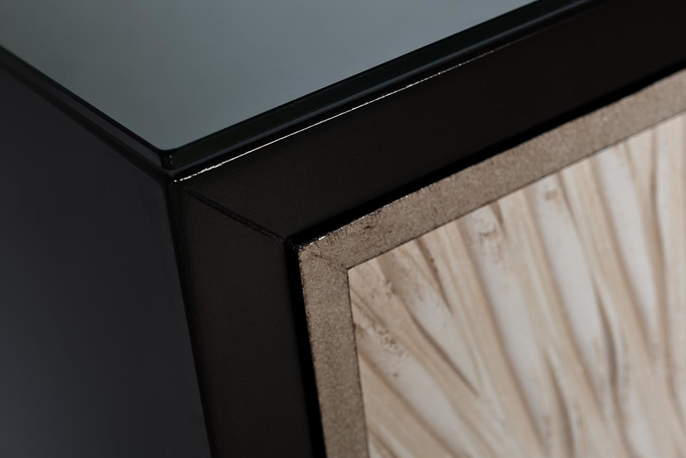 Комод с дверцами на деревянных ножках 90x41x157см Garda Decor цвет эспрессо