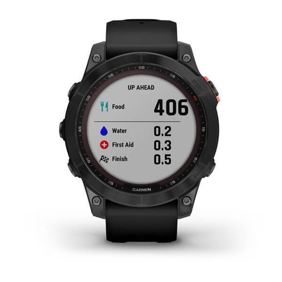 Часы Garmin Fenix 7 Solar, темносерый с черным силиконом 010-02540-11