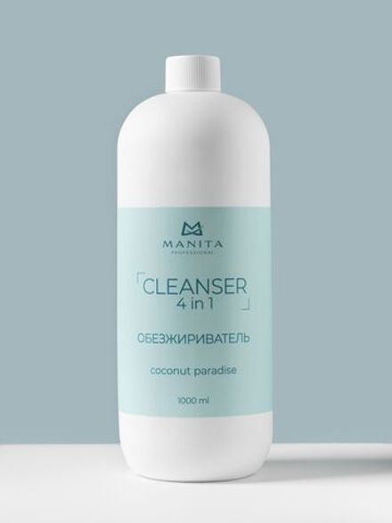 Manita Professional Cleanser - Обезжириватель для ногтей 4 в 1 Coconut Paradise, 1000мл