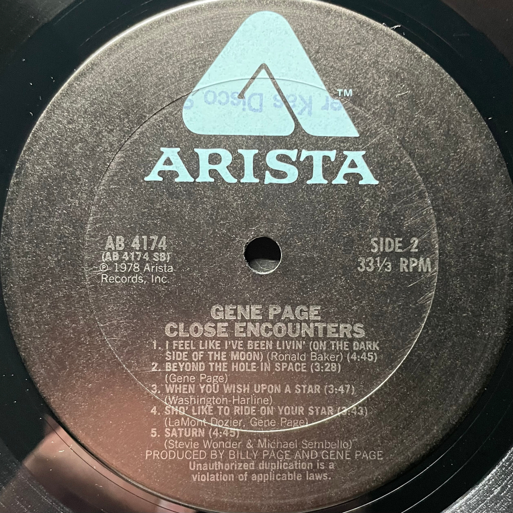 Gene Page ‎– Close Encounters (США 1978г.)