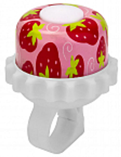 Звонок 23R-01 алюминий/пластик, бело-красный "Клубника"