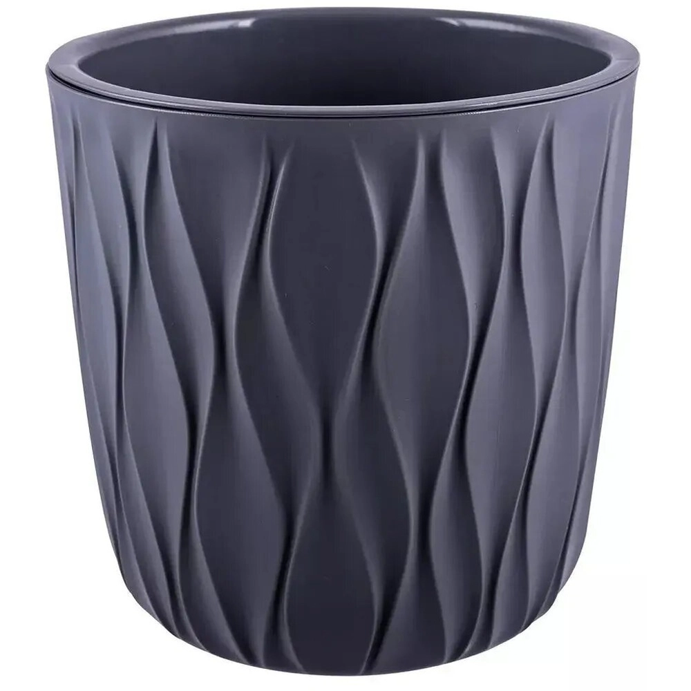 Горшок для цветов с дренажной вставкой Desert 2,3л (d157, h152мм)(серый)
