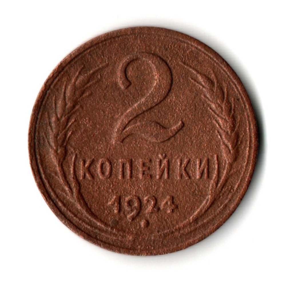 2 копейки 1924 гладкий гурт VF (4)