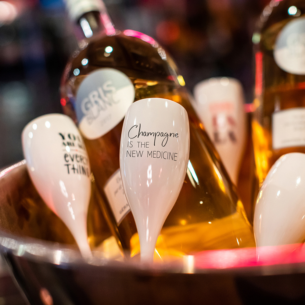 Бокал для шампанского cheers, no 1, champagne the new medicine, superglas, 100 мл