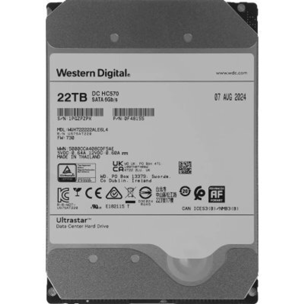 Жесткий диск WD Ultrastar DC HC570 22Tb WUH722222ALE604