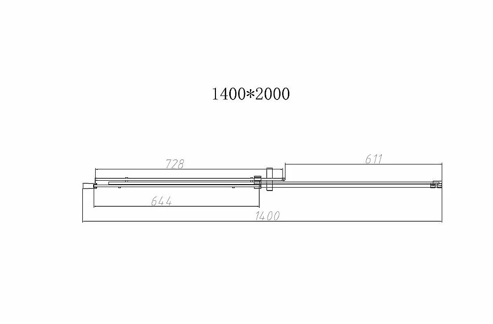 Душевая дверь Vincea Dice 140 VDS-4D140CLB стекло прозрачное/профиль черный