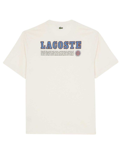 Теннисная футболка Lacoste Multi Print Jersey - ecru white